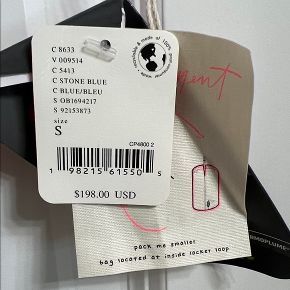 NWT Free People Movement Light As A Feather Packable Puffer Blue Size Small - Picture 3 of 5